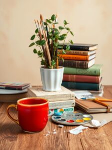 A Collection of Colorful Everyday Objects – free AI stock image