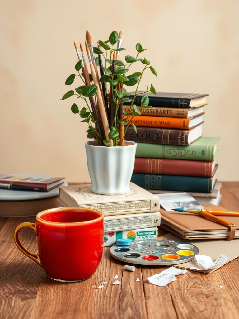 A Collection of Colorful Everyday Objects – free AI stock image