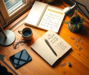 A Collection of Everyday Objects on a Desk – free AI stock image