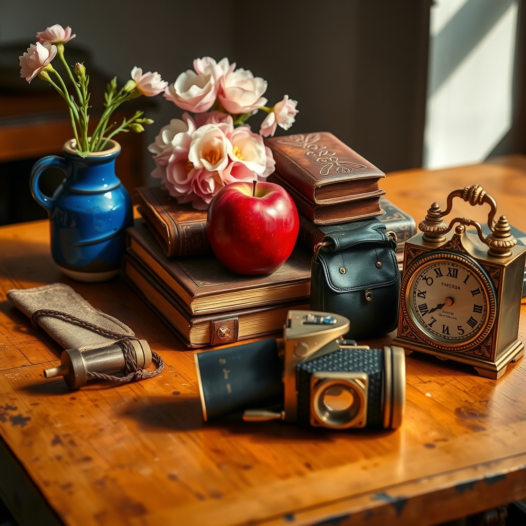 A Collection of Everyday Objects on a Table – free AI stock image