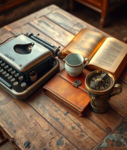A Collection of Vintage Objects on a Table – free AI stock image