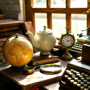 A Collection of Vintage Objects on a Table – free AI stock image