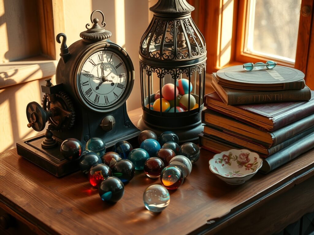 A Collection of Vintage Objects on a Table – free AI stock image
