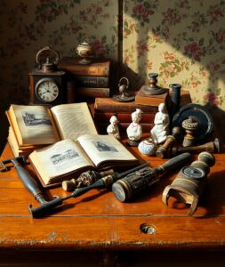 A Collection of Vintage Objects on a Table – free AI stock image