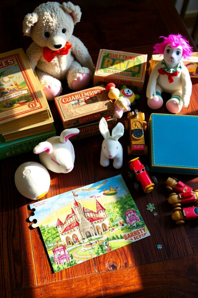 A Collection of Vintage Toys and Games – free AI stock image