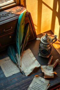 A Collection of Vintage Writing Instruments – free AI stock image