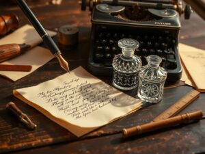 A Collection of Vintage Writing Instruments – free AI stock image
