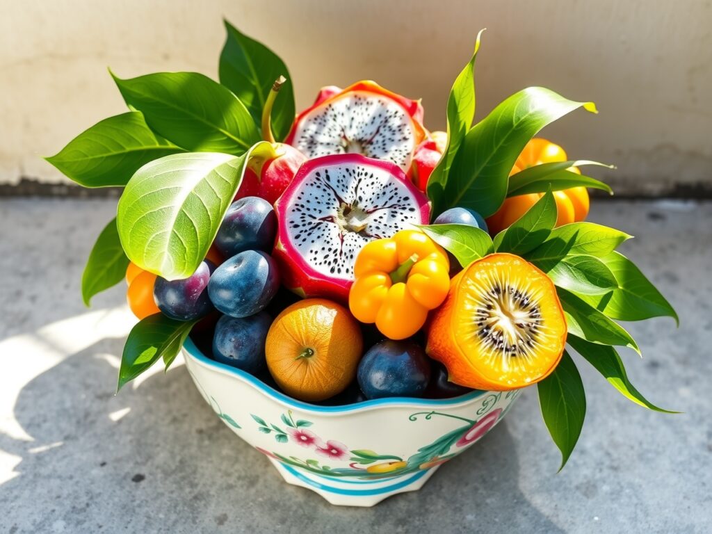 A Colorful Array of Exotic Fruits – free AI stock image