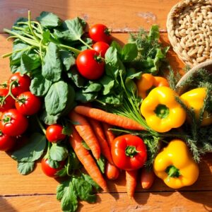 A Colorful Array of Fresh Vegetables – free AI stock image
