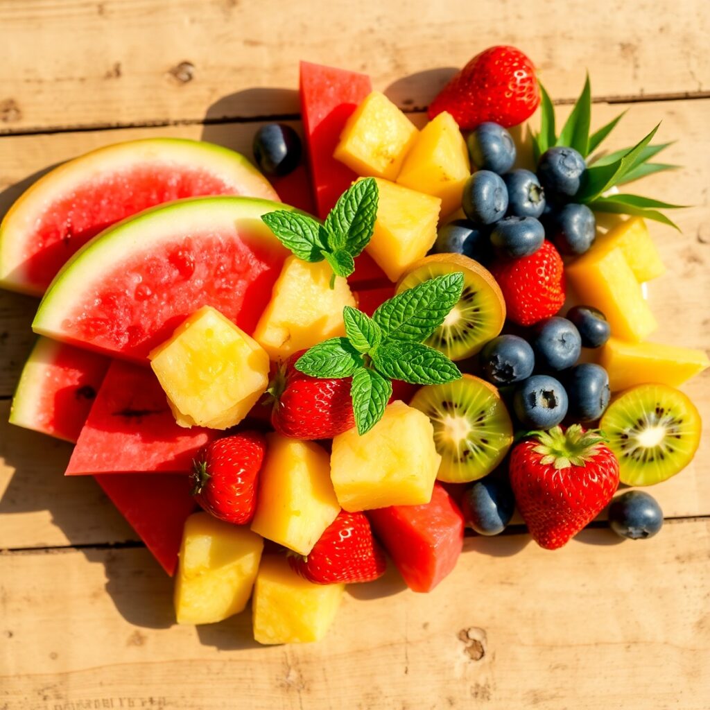 A Colorful Feast of Fresh Fruits – free AI stock image