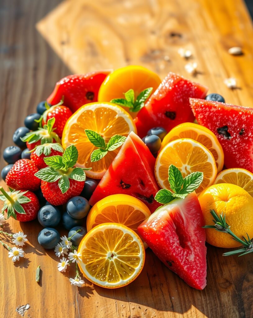 A Colorful Feast of Fresh Fruits – free AI stock image