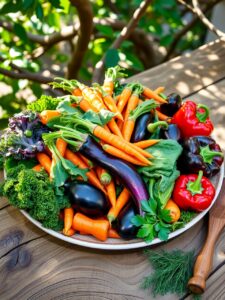 A Colorful Feast of Fresh Vegetables – free AI stock image