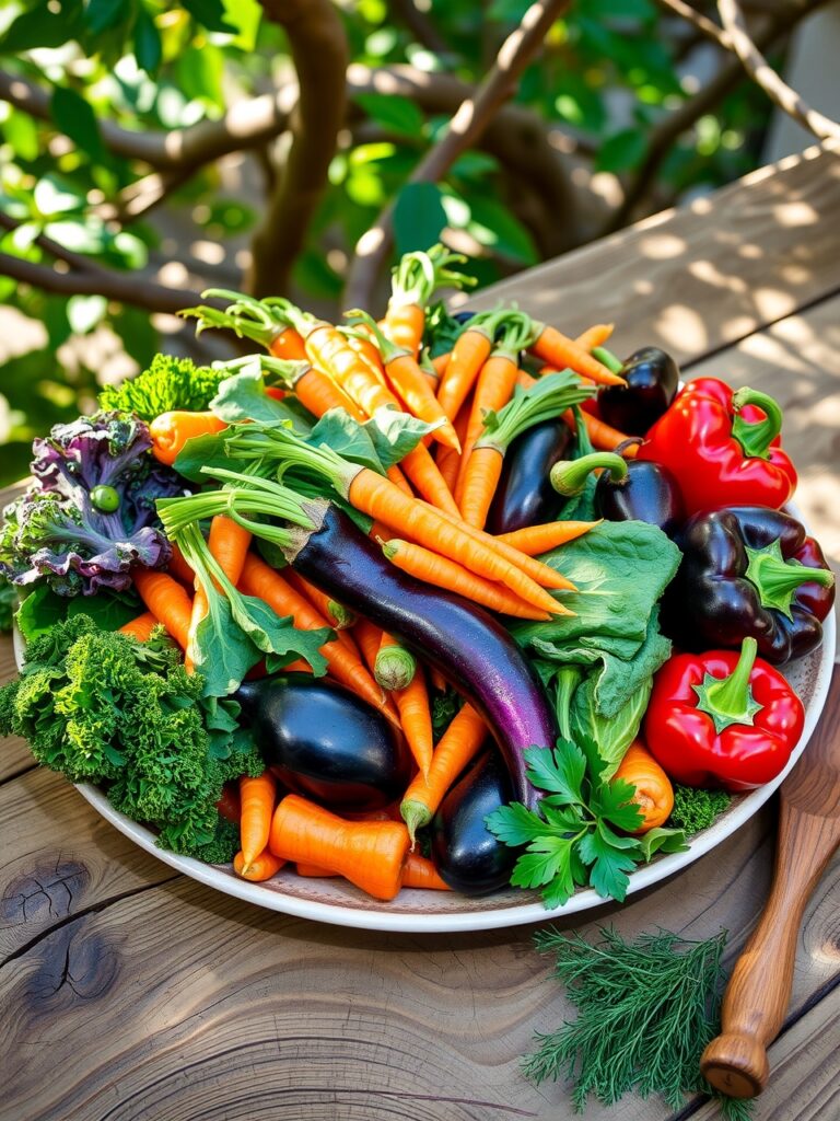 A Colorful Feast of Fresh Vegetables – free AI stock image