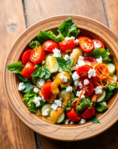 A Colorful Gourmet Salad with Fresh Ingredients – free AI stock image