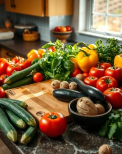 A Colorful Spread of Fresh Ingredients – free AI stock image
