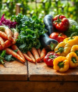 A Colorful Spread of Fresh Vegetables – free AI stock image