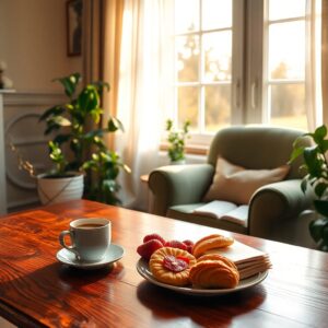 A Cozy Morning Routine at Home – free AI stock image