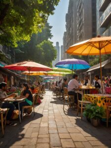 A Day in the Life of Urban Living – free AI stock image