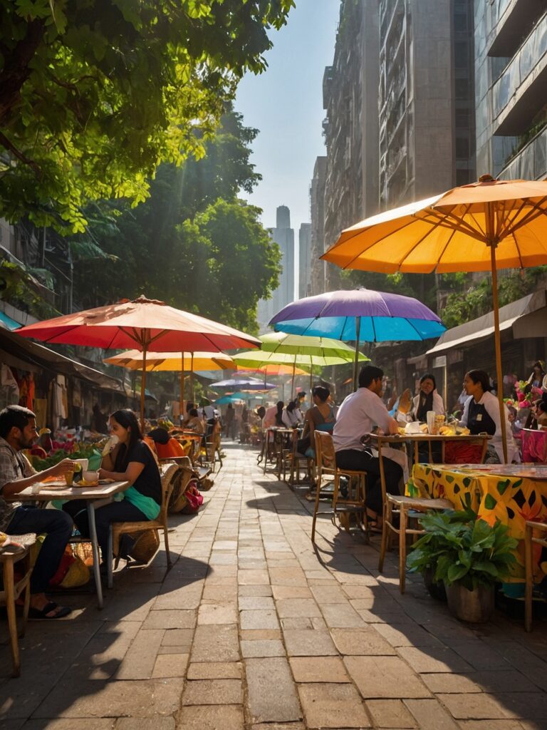 A Day in the Life of Urban Living – free AI stock image