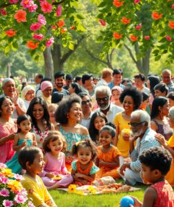 A Diverse Gathering of Joyful People – free AI stock image