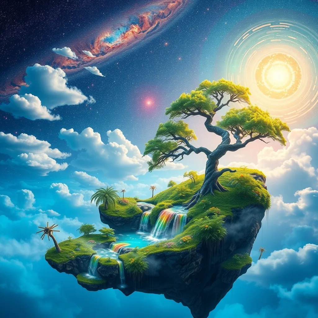A Dreamscape of Floating Islands and Stars