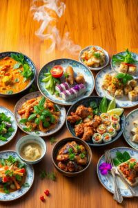 A Flavorful Spread of Exotic Dishes – free AI stock image