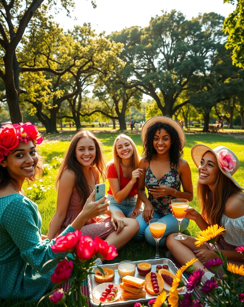 A Group of Friends Having Fun Outdoors – free AI stock image