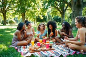 A Group of Friends Sharing Laughter Outdoors – free AI stock image