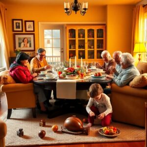 A Happy Family Gathering in a Cozy Home – free AI stock image