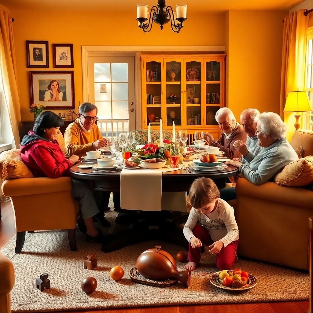 A Happy Family Gathering in a Cozy Home – free AI stock image