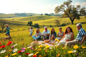 A Heartwarming Family Reunion in Nature – free AI stock image