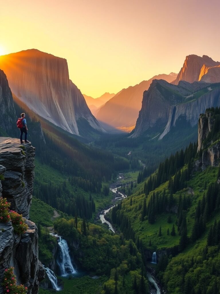 A Journey Through Majestic Mountain Landscapes – free AI stock image