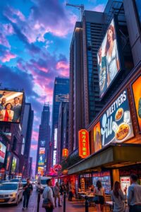A Journey Through Vibrant City Streets – free AI stock image
