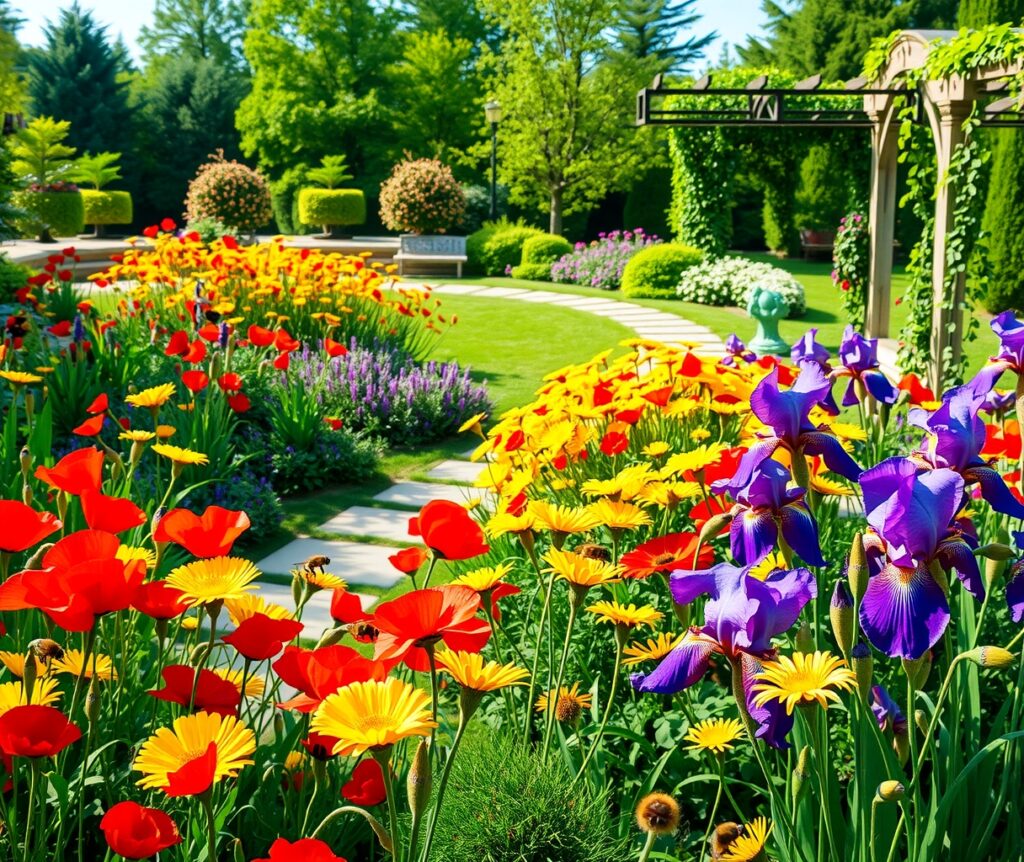 A Kaleidoscope of Vibrant Flowers – free AI stock image