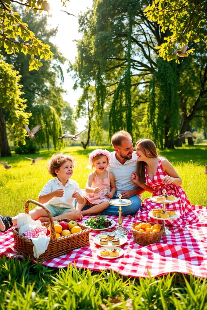 A Loving Family Enjoying a Picnic Together – free AI stock image