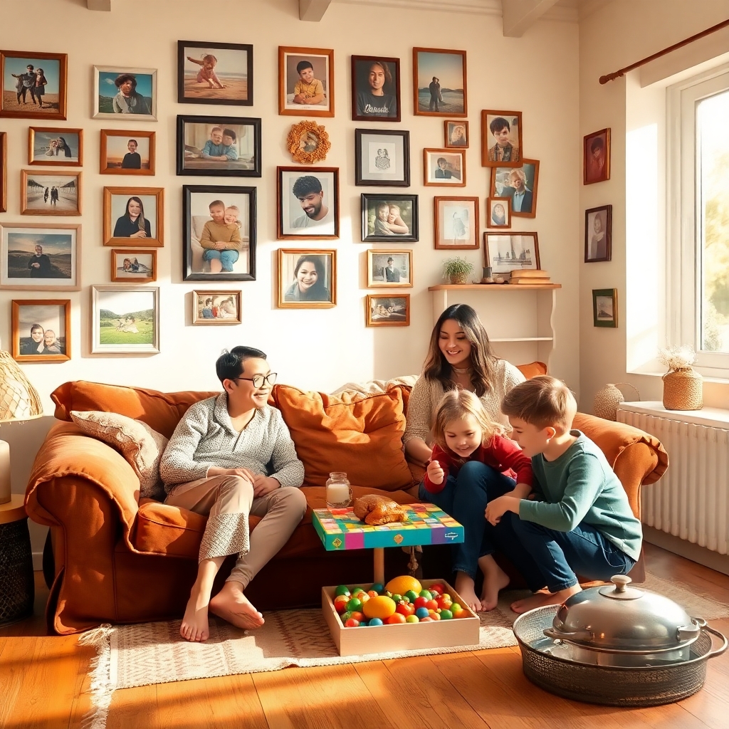 A Loving Family in a Cozy Home – free AI stock image