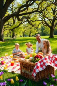 A Loving Family Picnic in the Park – free AI stock image