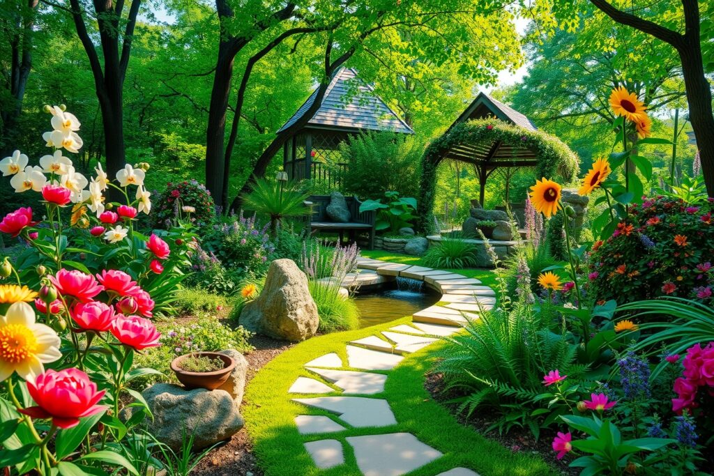 A Lush Garden Promoting Wellness and Health – free AI stock image