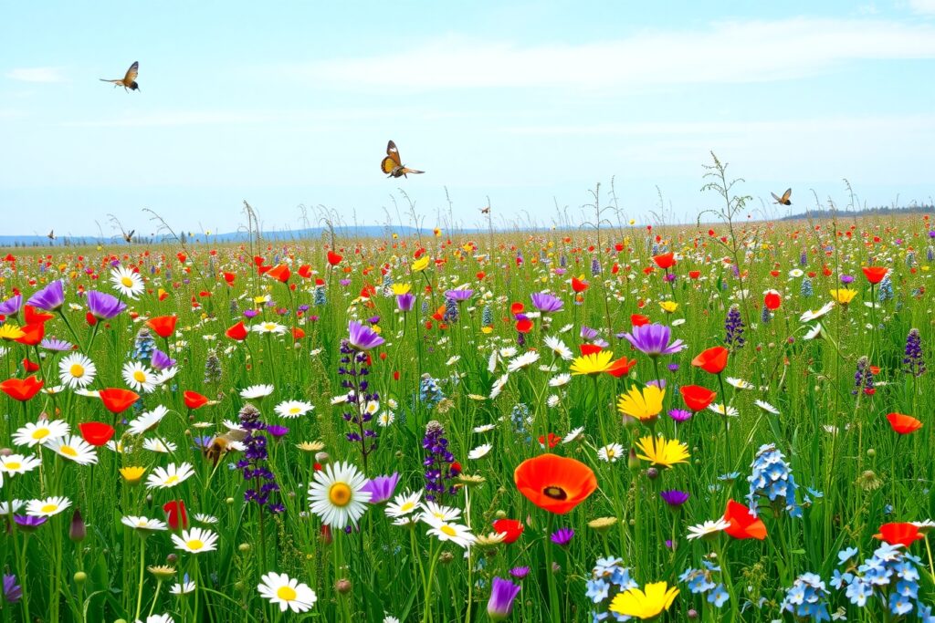 A Meadow of Colorful Blooms in Spring – free AI stock image