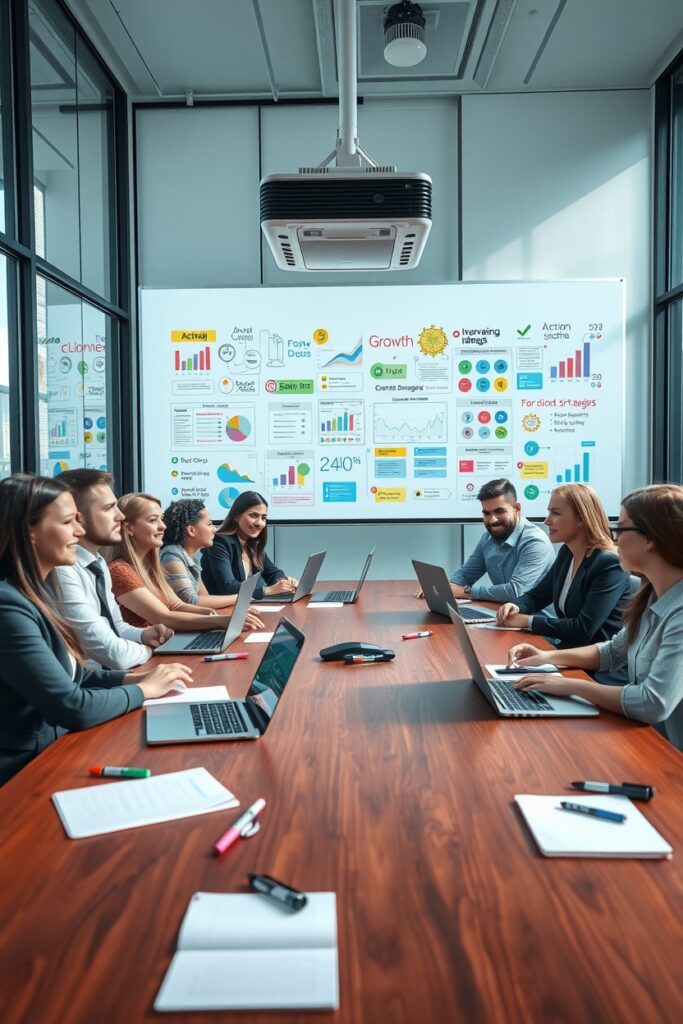 A Modern Business Meeting in the Office – free AI stock image