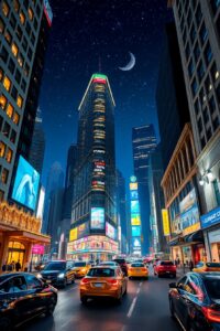 A Night in the Urban Jungle – free AI stock image
