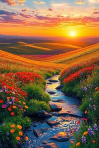 A Palette of Vibrant Natural Colors – free AI stock image