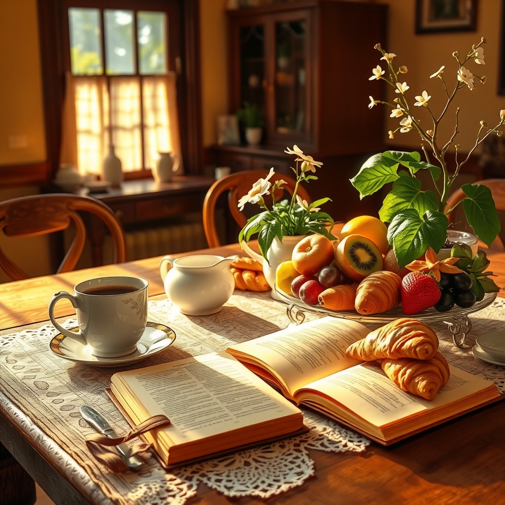 A Relaxing Morning Routine with Coffee – free AI stock image