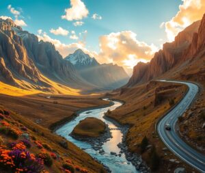 A Scenic Journey Through Mountain Roads – free AI stock image