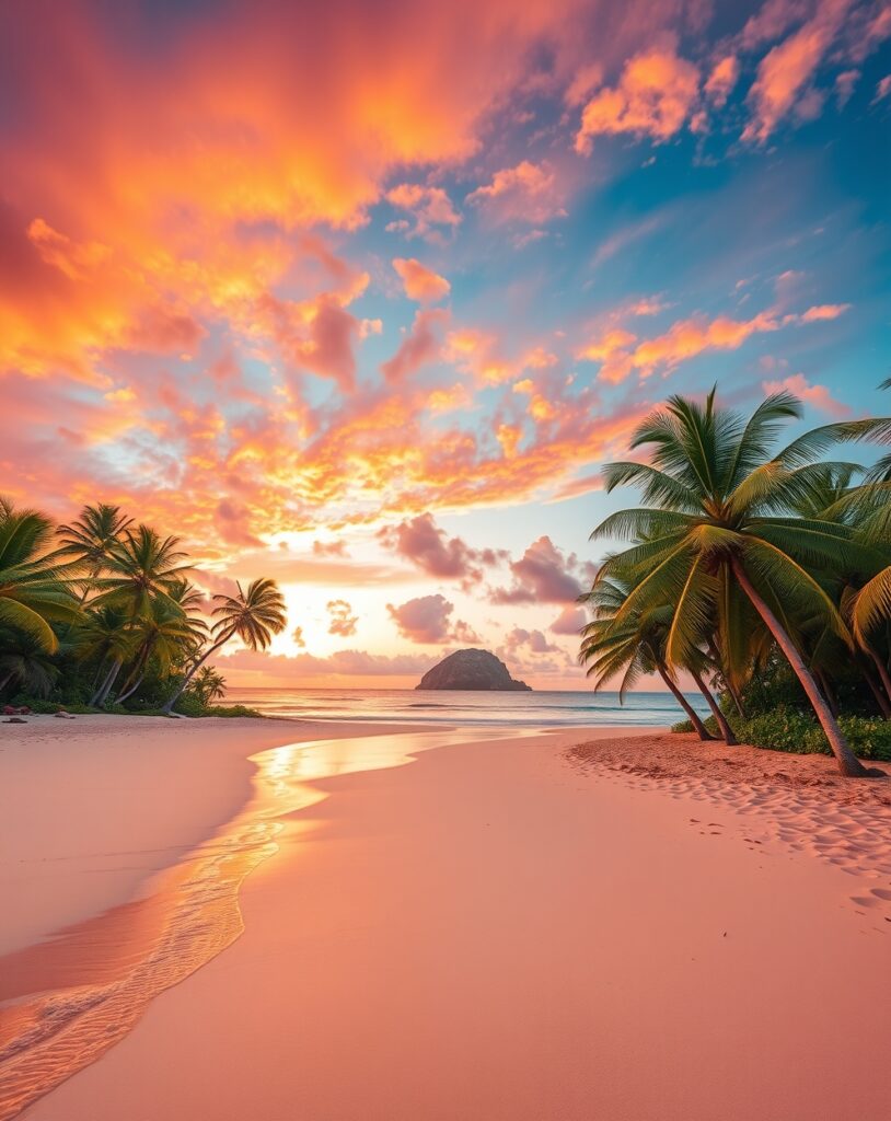 A Serene Escape to Paradise Beaches – free AI stock image