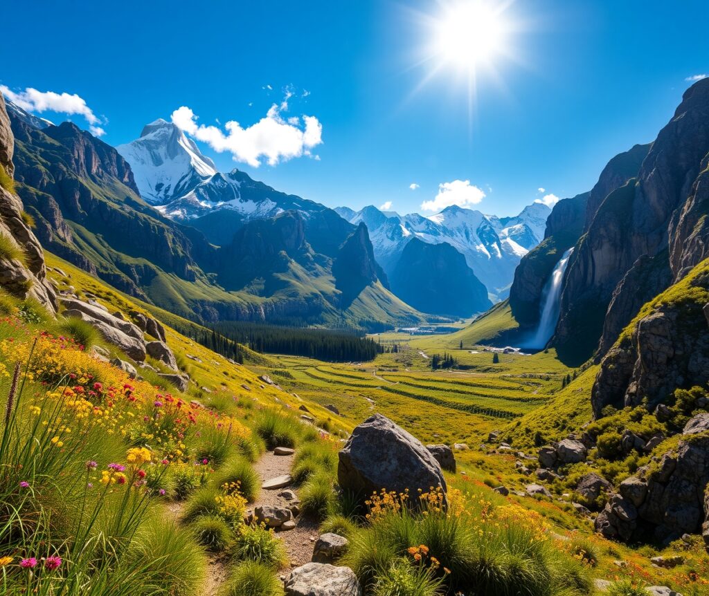 A Serene Escape to the Mountains – free AI stock image