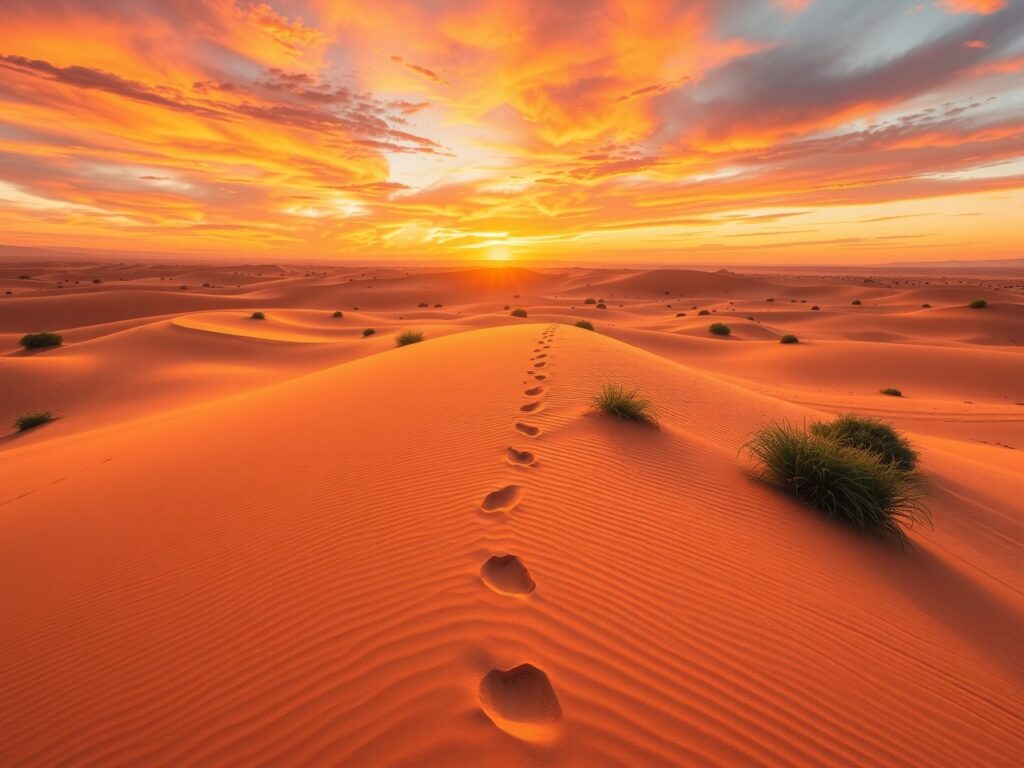 A Serene Journey Through Golden Sand Dunes – free AI stock image