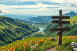 A Serene Journey Through Lush Mountain Landscapes – free AI stock image