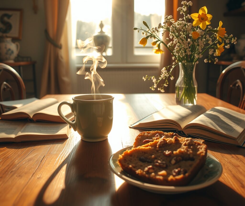 A Serene Morning Coffee Ritual – free AI stock image