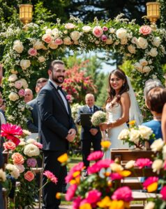 A Serene Outdoor Wedding Ceremony – free AI stock image
